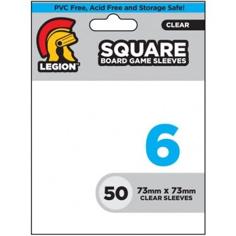 Legion Square Sleeves (73x73mm) - Clear (50 stuks)