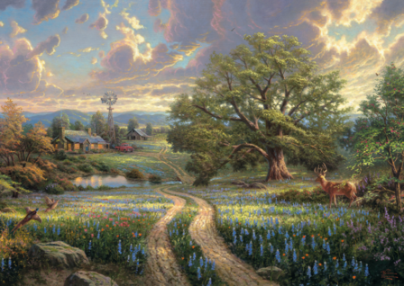 Idyllisch leven op het platteland (Thomas Kinkade) - Puzzel (1000)