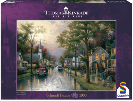 Morgen in de kleine stad (Thomas Kinkade) - Puzzel (1000)