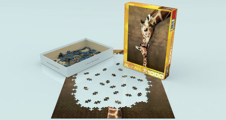 Giraffe Mother&#039;s Kiss - Puzzel (1000)