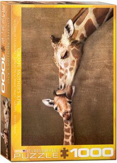 Giraffe Mother&#039;s Kiss - Puzzel (1000)