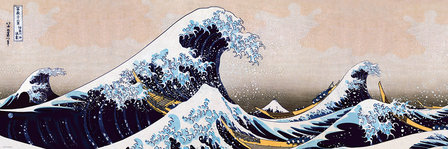 Great Wave of Kanagawa, Katsushika Hokusai - Panorama Puzzel (1000)