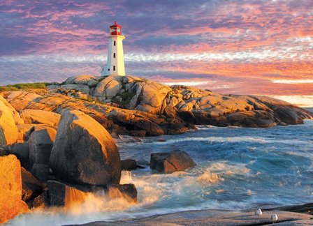 Peggy&#039;s Cove Lighthouse, Nova Scotia - Puzzel (1000)