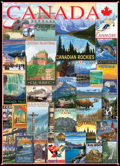 Travel Canada, Vintage Posters - Puzzel (1000)