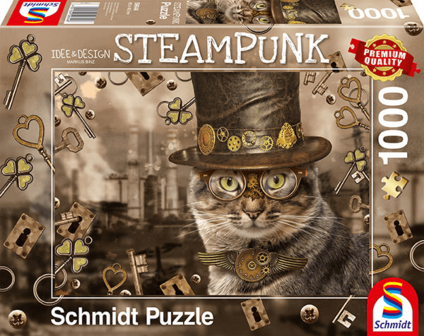 Steampunk Kat - Puzzel (1000)