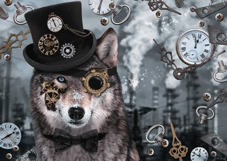 Steampunk Wolf - Puzzel (1000)