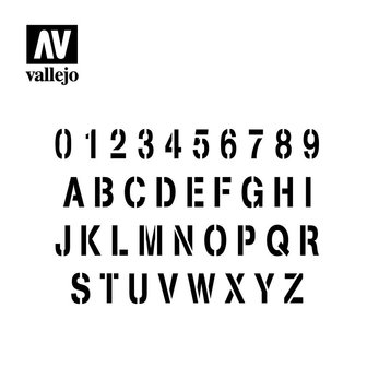 Hobby Stencils: Stamp Font (Vallejo)