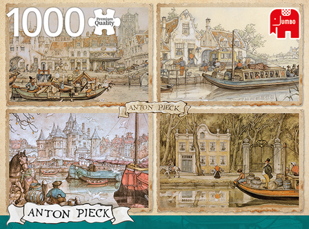 Anton Pieck: Boten in de Gracht - Puzzel (1000)