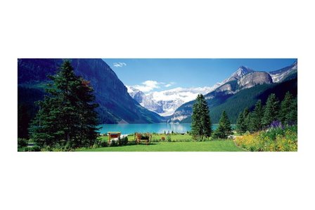 Lake Louise, Canadian Rockies - Panorama Puzzel (1000)