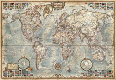 Political Map of the World - Miniature Series - Puzzel (1000)