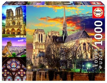 Notre Dame Collage - Puzzel (1000)