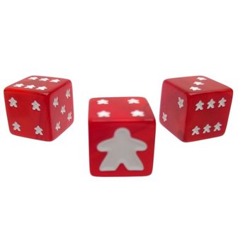 Meeple d6 Dice Set (Red)