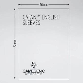 Gamegenic Matte Board Game Sleeves: Catan English (56x82mm) - 60