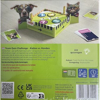 Team Quiz Challenge - Katten vs Honden (10+)