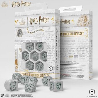 Slytherin Modern Dice Set (White)