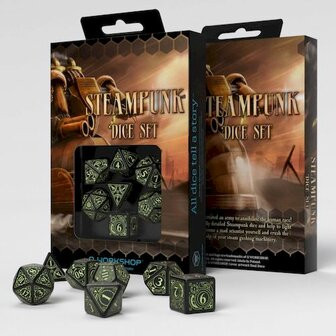 Steampunk Glow In The Dark Dice Set (7)