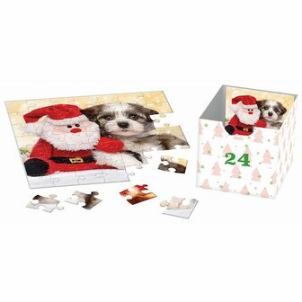 Adventskalender met puzzels: Christmas Paws - honden