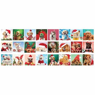 Adventskalender met puzzels: Christmas Paws - honden