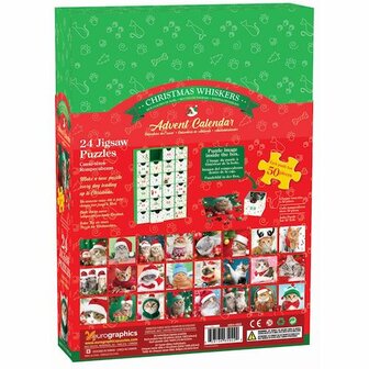 Adventskalender met puzzels: Christmas Whiskers - kerst katten