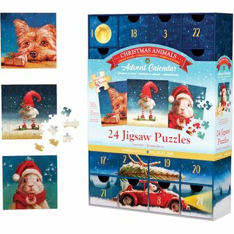 Adventskalender met puzzels: Christmas Animals - Lucia Heffernan