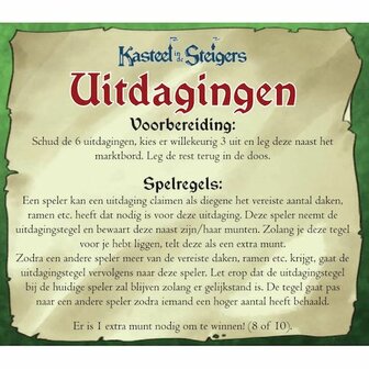 Uitdagingen - Mini Uitbreiding voor Kasteel in de Steigers van Intrafin Games