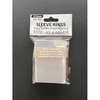 Mini Euro Card Sleeves 45x68mm &ndash; 110-pack | Sleeve Kings