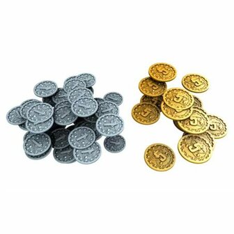 Nucleum: Metalen Munten / Metal Coins | Bordspel Accessoire | Board &amp; Dice