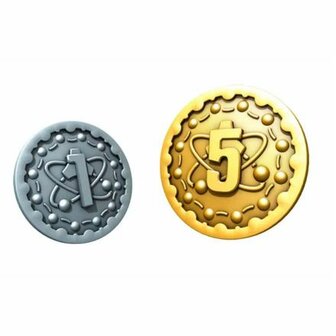 Nucleum: Metalen Munten / Metal Coins | Bordspel Accessoire | Board &amp; Dice