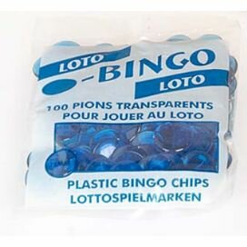 Premium transparante blauwe Kien/Bingo fiches