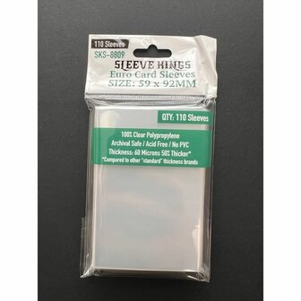 Standard Euro Card Sleeves 8809 (59x92mm) | Sleeve Kings | 110 Pack