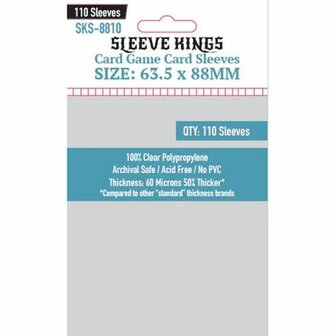 Standard Card Sleeves 8810 (63.5x88mm) | Sleeve Kings | 110 Pack