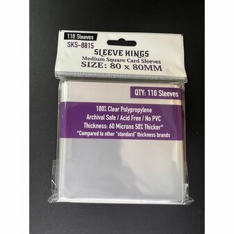 Medium Square Card Sleeves 8815 (80x80mm) | Sleeve Kings | 110 Pack