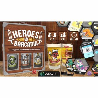 Heroes of Barcadia - Drankspel (2-6 spelers, vanaf 18 jaar) | Rollacrit Corp