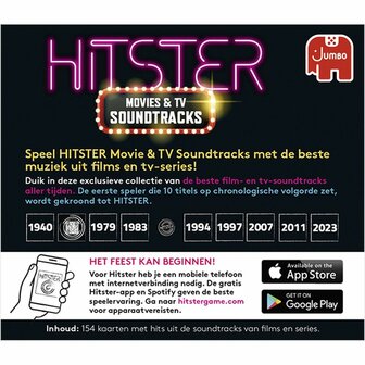 Hitster: Movies &amp; TV Soundtracks Uitbreiding - Partyspel van Jumbo