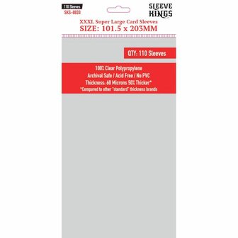 XXXL Super Large Card Sleeves 8833 (101,5x203mm) | Sleeve Kings