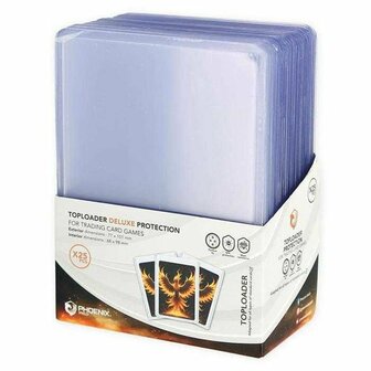 Deluxe Toploader Protection voor Trading Cards (35PT - 3&quot; x 4&quot; - 25x) | Phoenix Shield