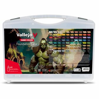 Vallejo Game Color: Foundation Case &ndash; Complete Acrylverfset met 80 Kleuren voor Fantasie- en Wargame-Figuren