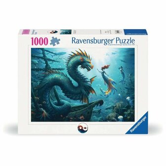 Enchanted Depths: Dragon, Mermaid and Turtles - 1000 Stukjes Legpuzzel | Ravensburger