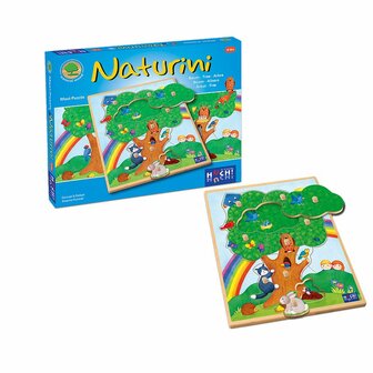 Houten Kinderpuzzel Boom met Dieren &ndash; Educatieve Puzzel voor Kinderen | HUCH!