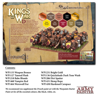 Warpaints Kings of War Dwarfs Paint Set (The Army Painter)