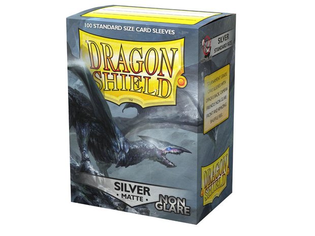 Dragon Shield Card Sleeves (Non-Glare): Standard Silver Matte (63x88mm) - 100 stuks