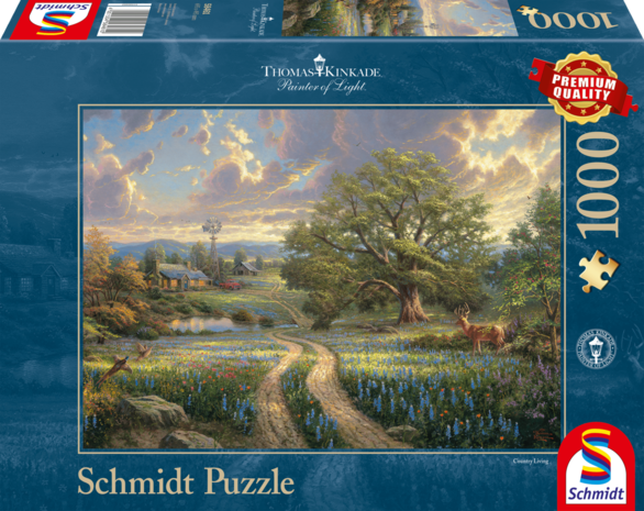 Idyllisch leven op het platteland (Thomas Kinkade) - Puzzel (1000)