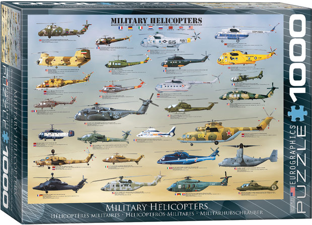 Military Helicopters - Puzzel (1000)