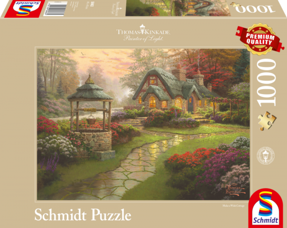 Huis met bron (Thomas Kinkade) - Puzzel (1000)