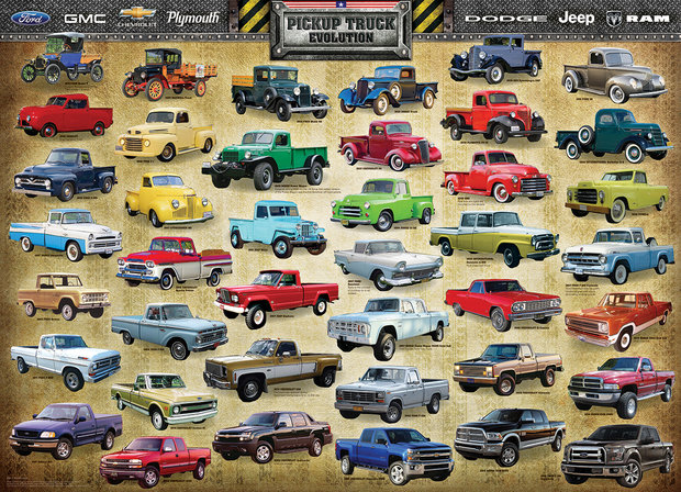 Pickup Truck Evolution - Puzzel (1000)