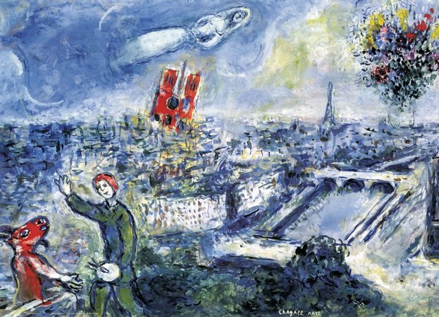 View of Paris, Marc Chagall - Puzzel (1000)