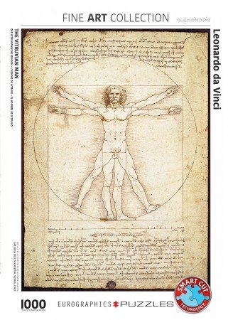 The Vitruvian Man, Leonardo da Vinci - Puzzel (1000)