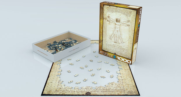 The Vitruvian Man, Leonardo da Vinci - Puzzel (1000)