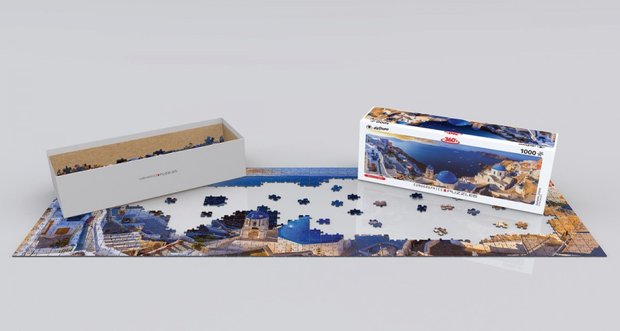 Santorini, Greece - Panorama Puzzel (1000)