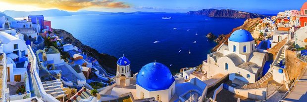 Santorini, Greece - Panorama Puzzel (1000)